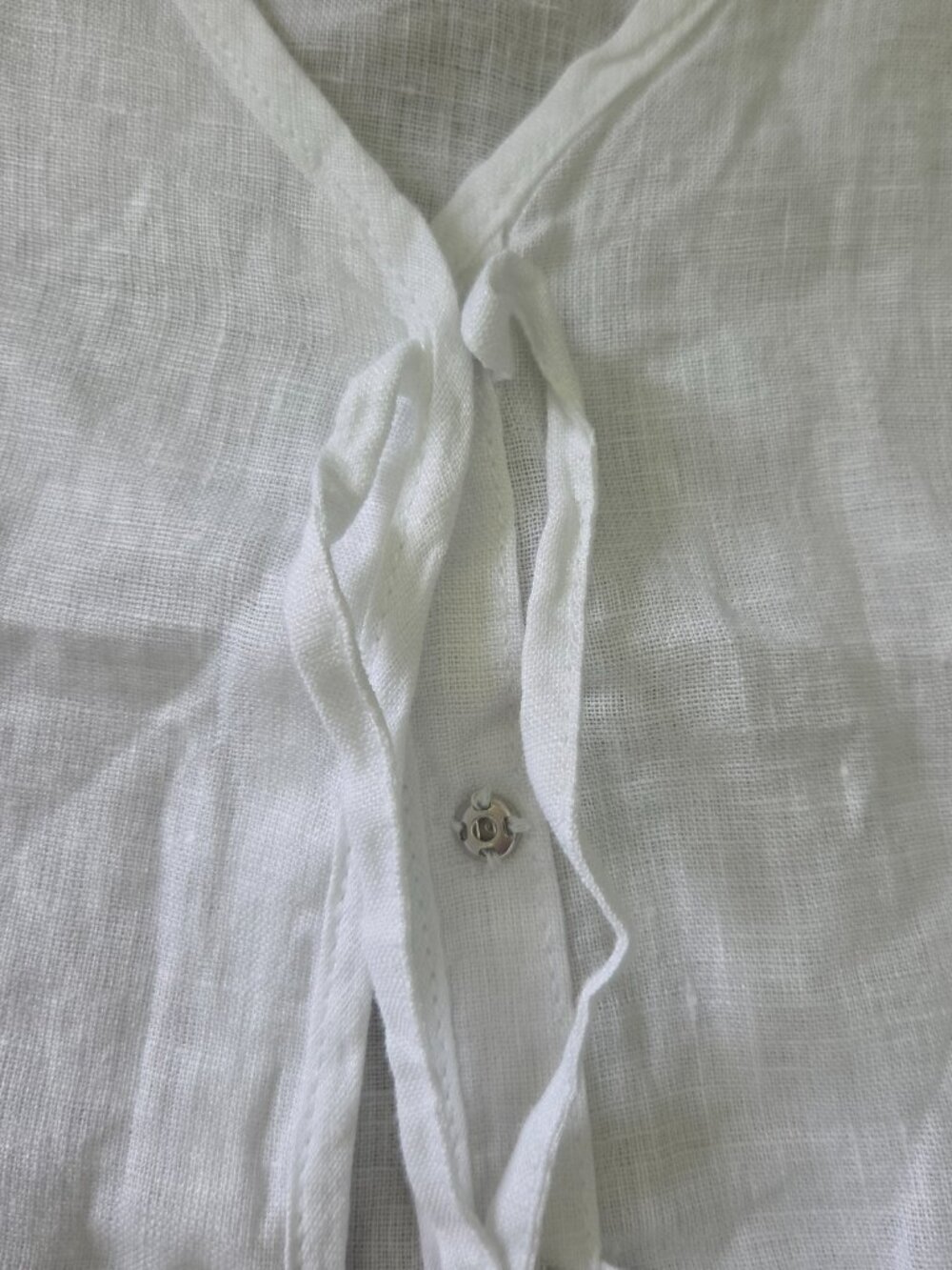 Cynthia Rowley White 100% Linen Tie-Front Vest White - size med NEW WT - Picture 4 of 6
